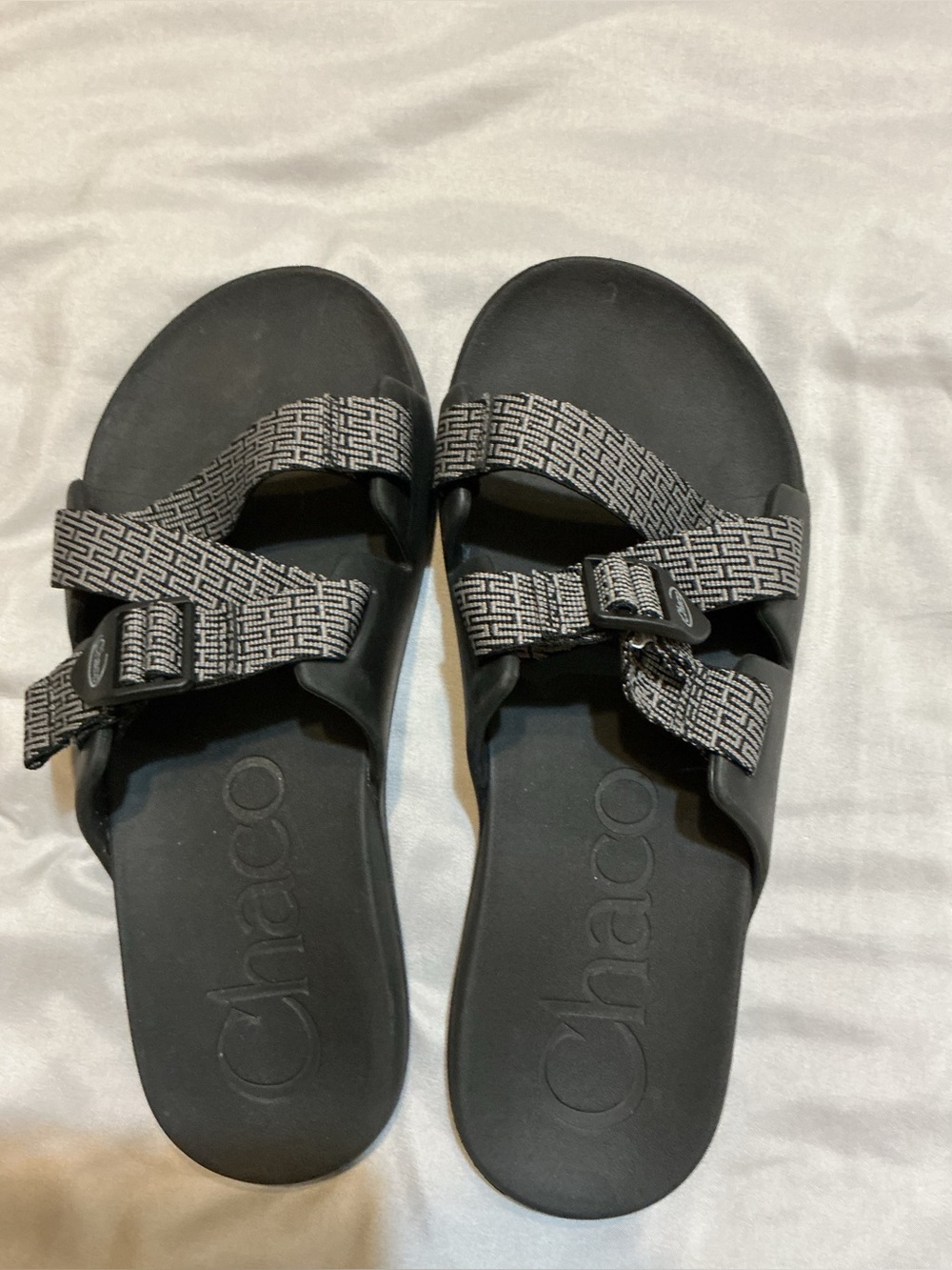 Chaco Chillos Men’s Slide Sandals - Fret Black - Size 12